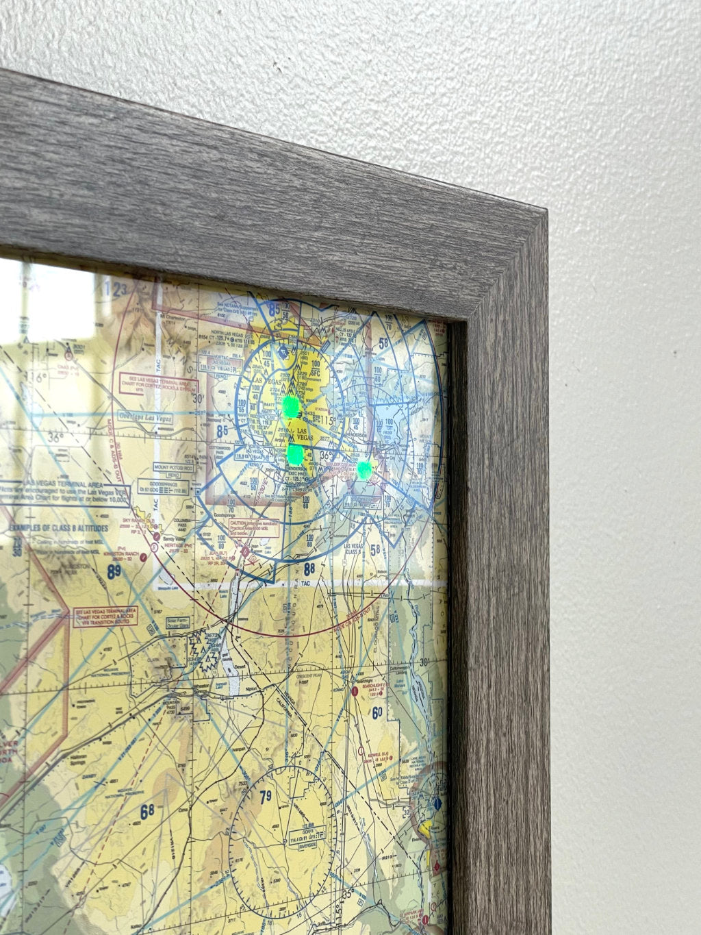 LightMap Air with Driftwood frame showing live METAR and Weather conditions