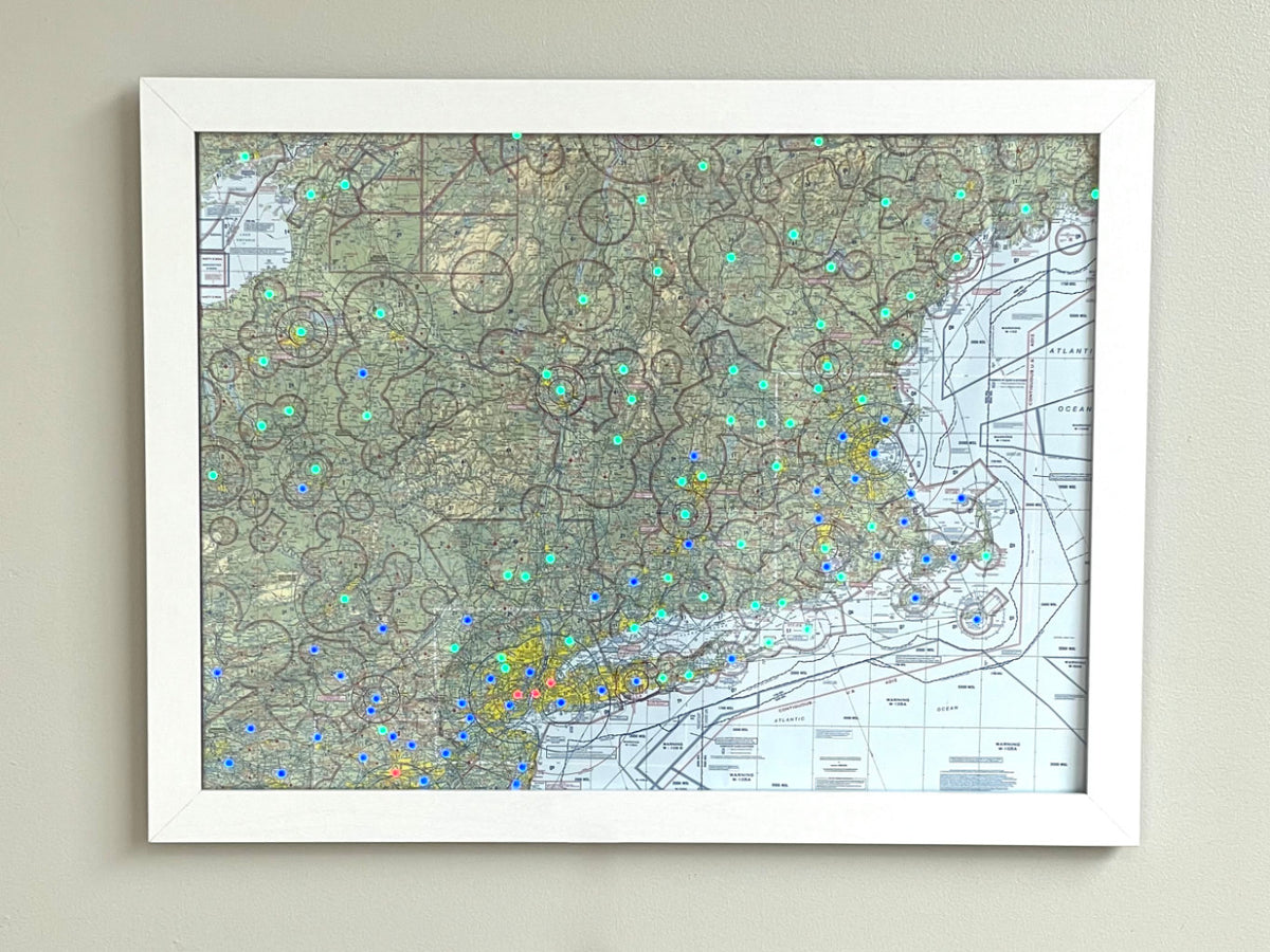 LightMap Air with White frame showing live METAR and Weather conditions