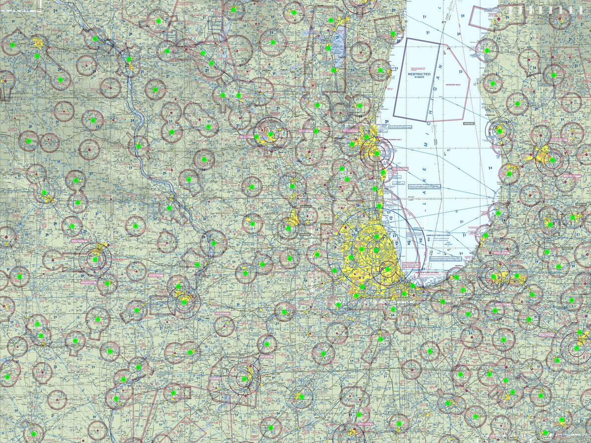 Image of the LightMap Air showing live weather and METAR conditions