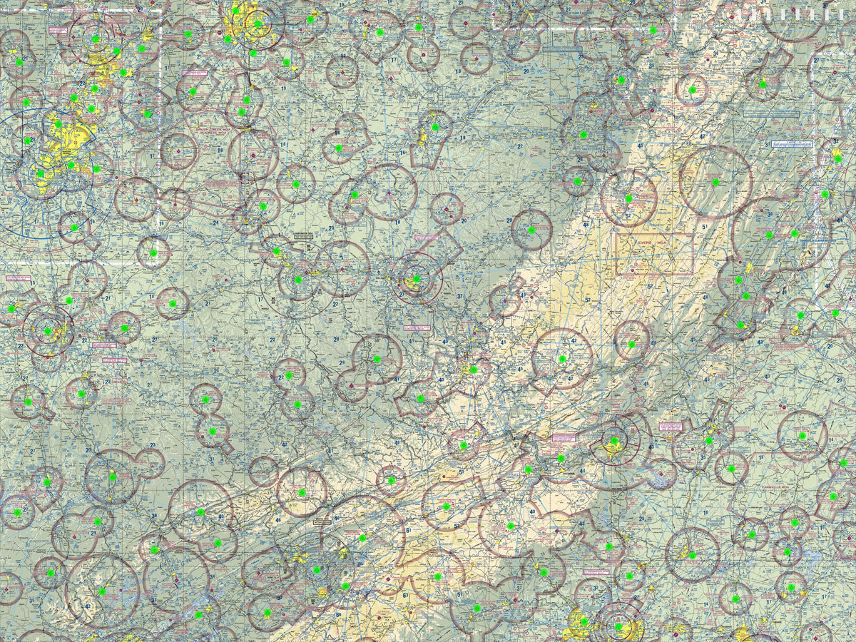 Image of the LightMap Air showing live weather and METAR conditions