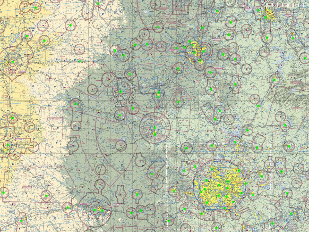 Image of the LightMap Air showing live weather and METAR conditions