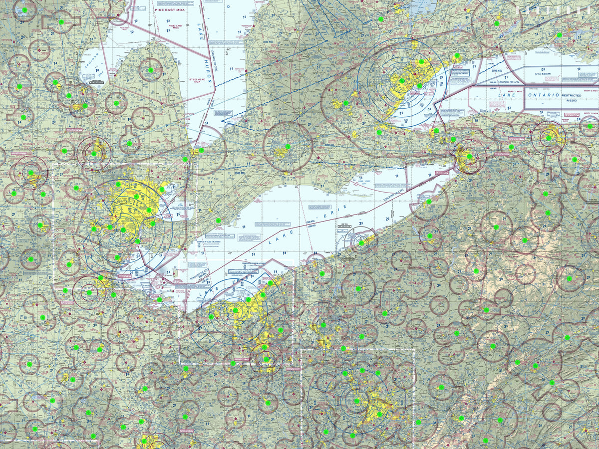 Image of the LightMap Air showing live weather and METAR conditions