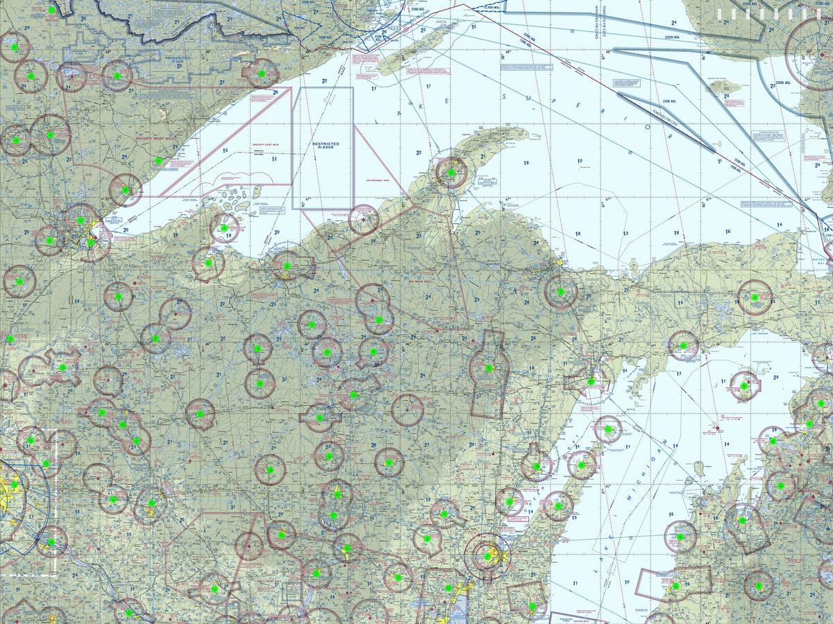 Image of the LightMap Air showing live weather and METAR conditions