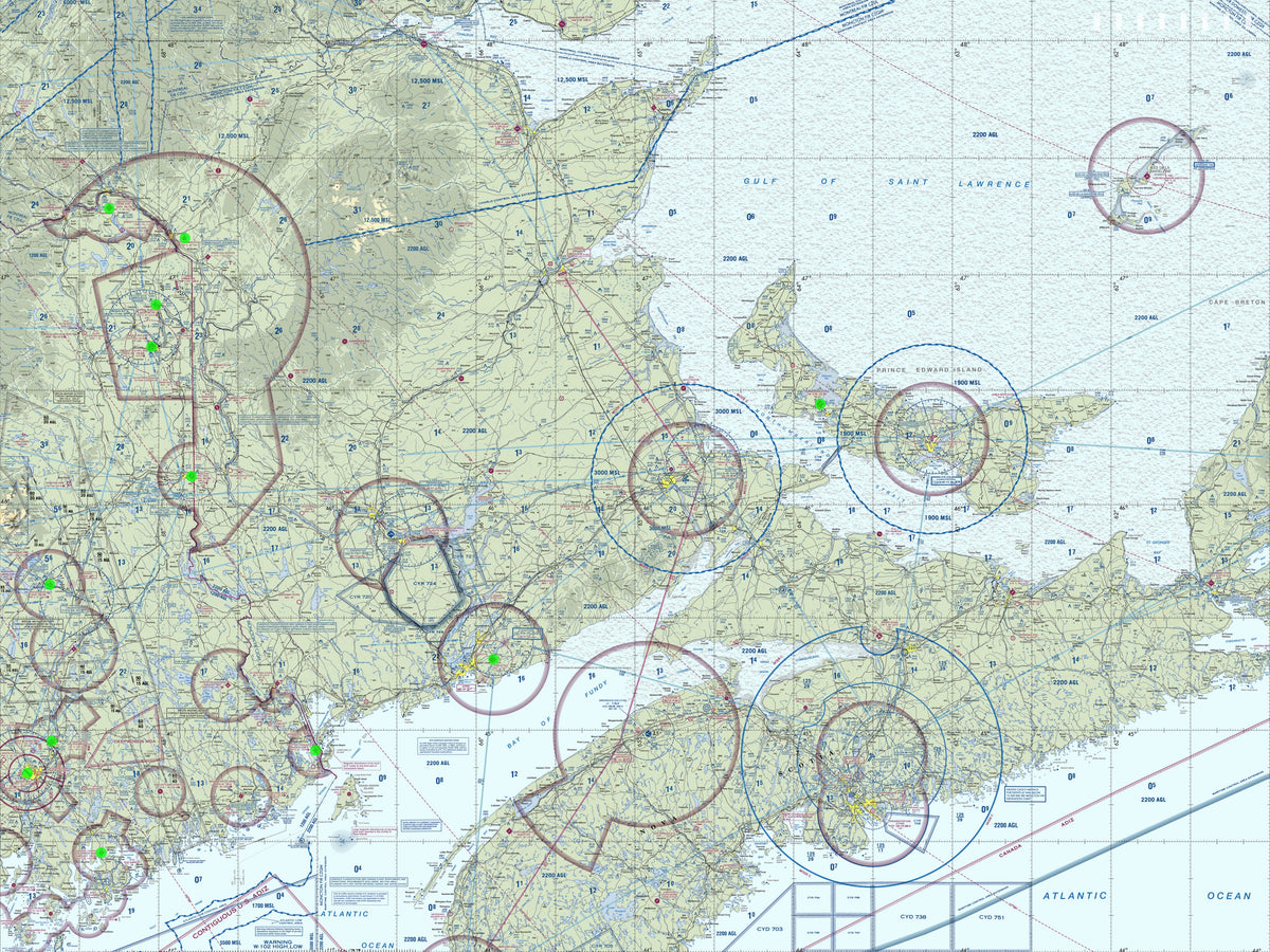 Image of the LightMap Air showing live weather and METAR conditions