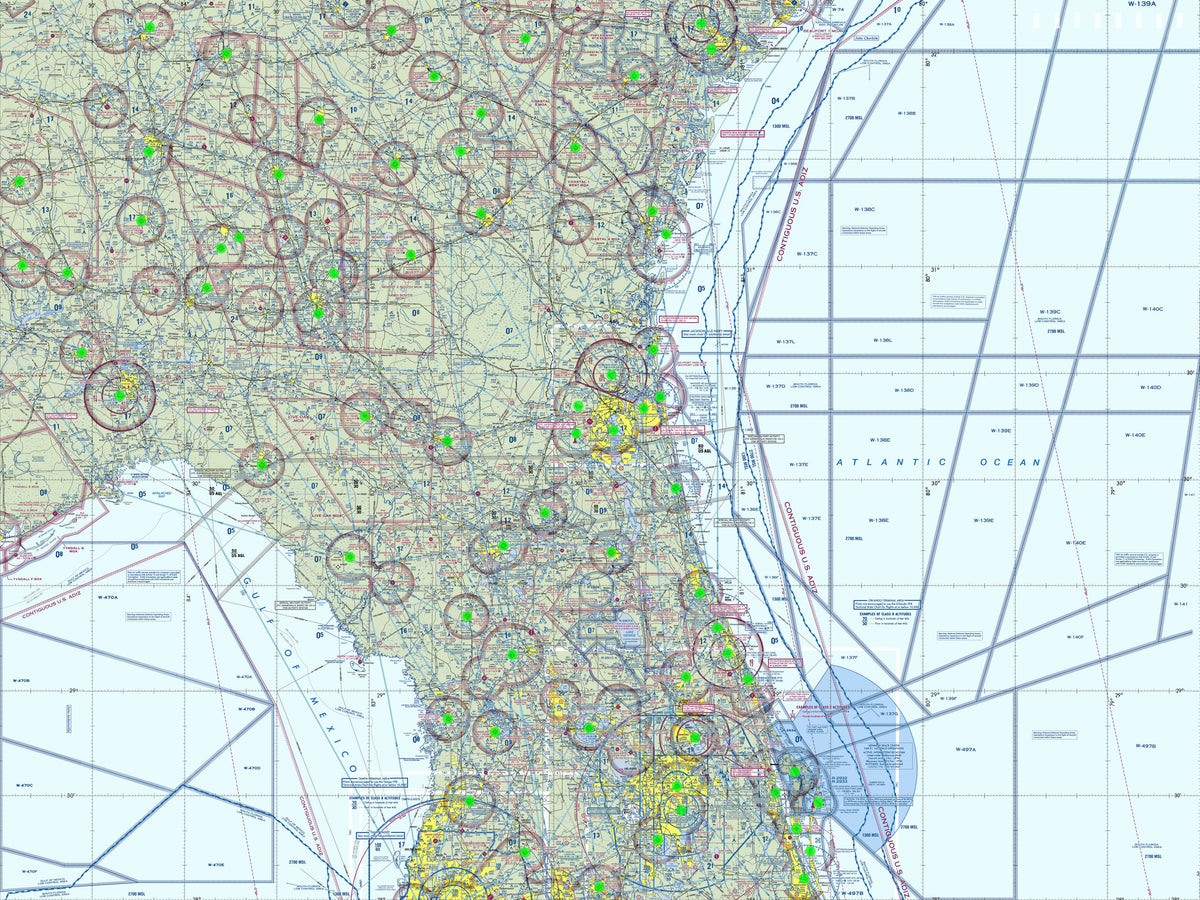 Image of the LightMap Air showing live weather and METAR conditions