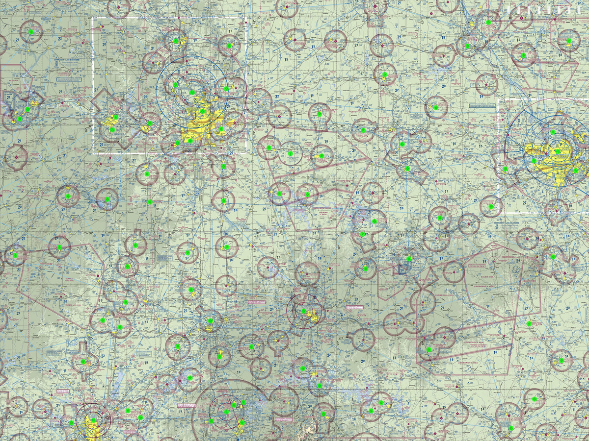 Image of the LightMap Air showing live weather and METAR conditions