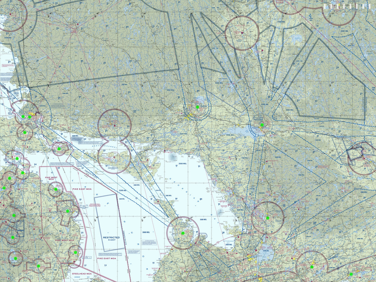 Image of the LightMap Air showing live weather and METAR conditions