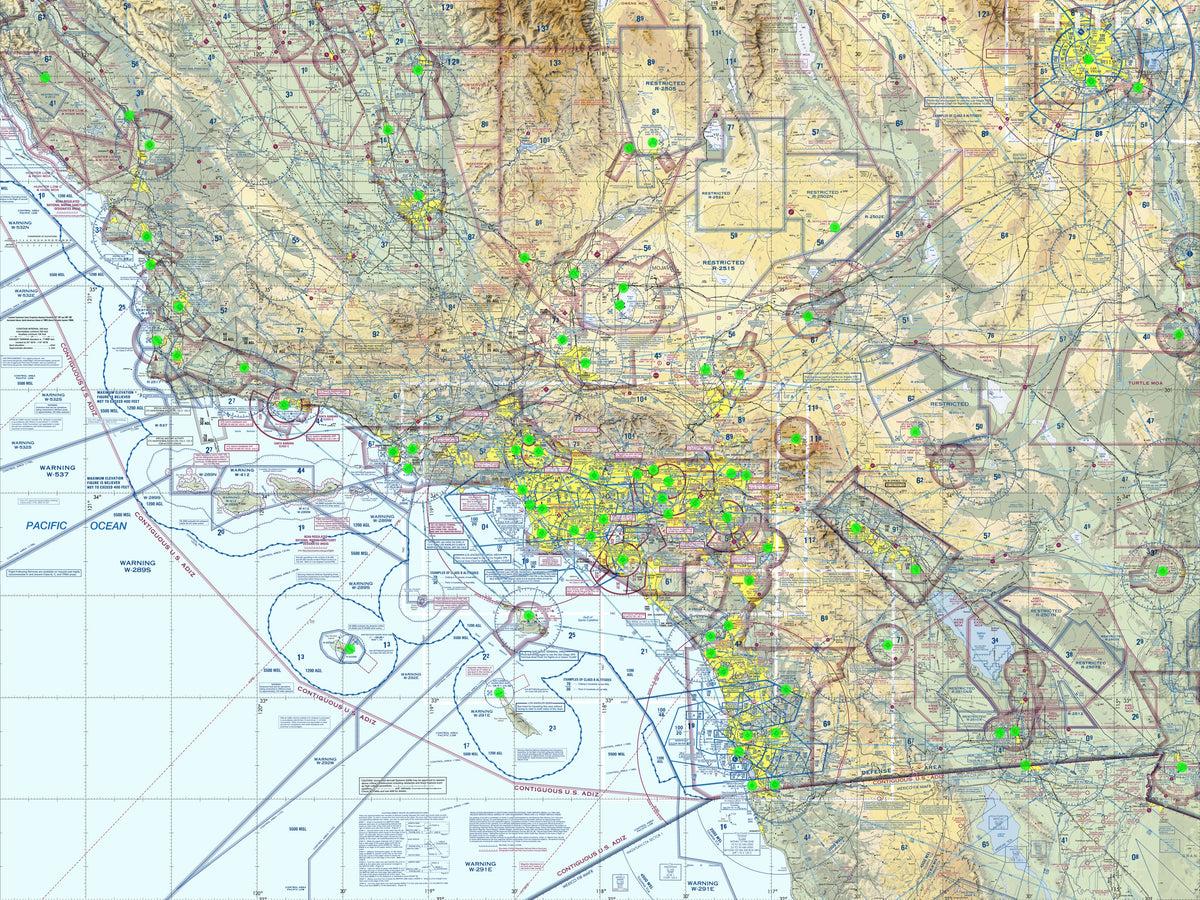 Image of the LightMap Air showing live weather and METAR conditions