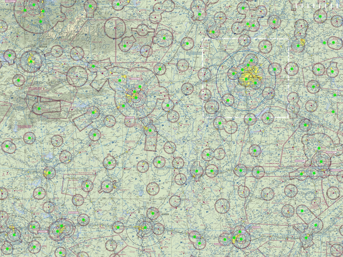 Image of the LightMap Air showing live weather and METAR conditions