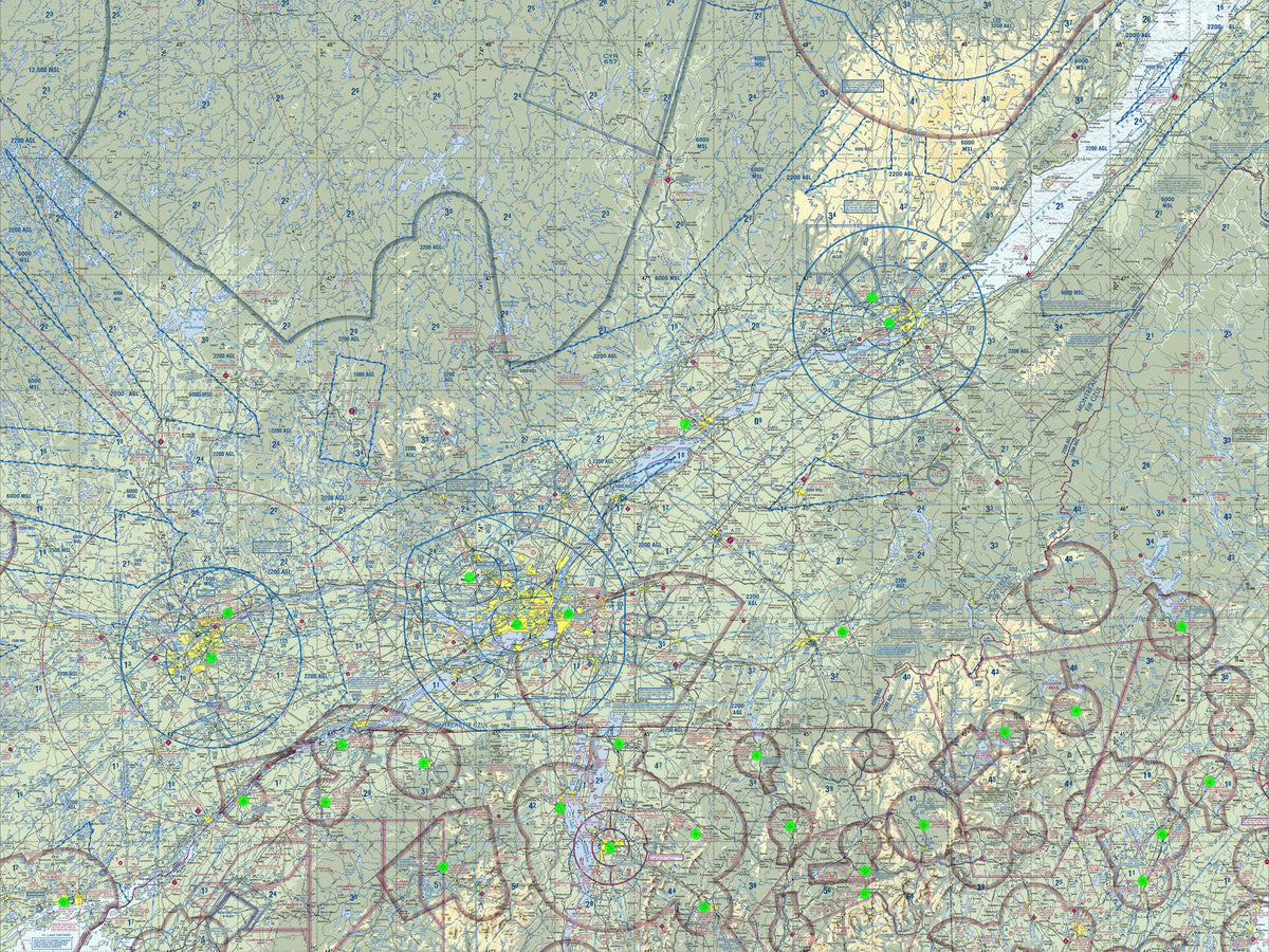 Image of the LightMap Air showing live weather and METAR conditions