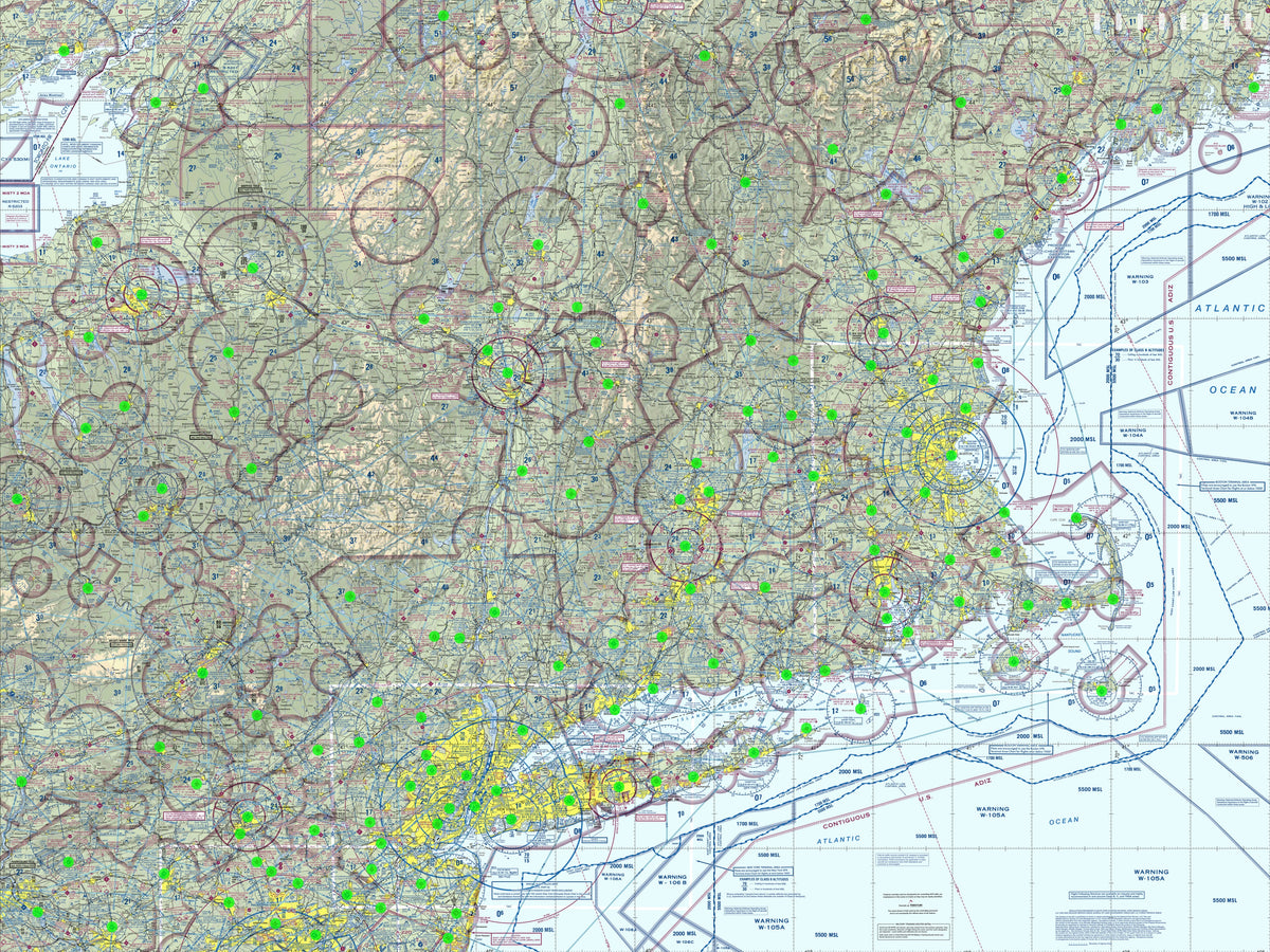 Image of the LightMap Air showing live weather and METAR conditions