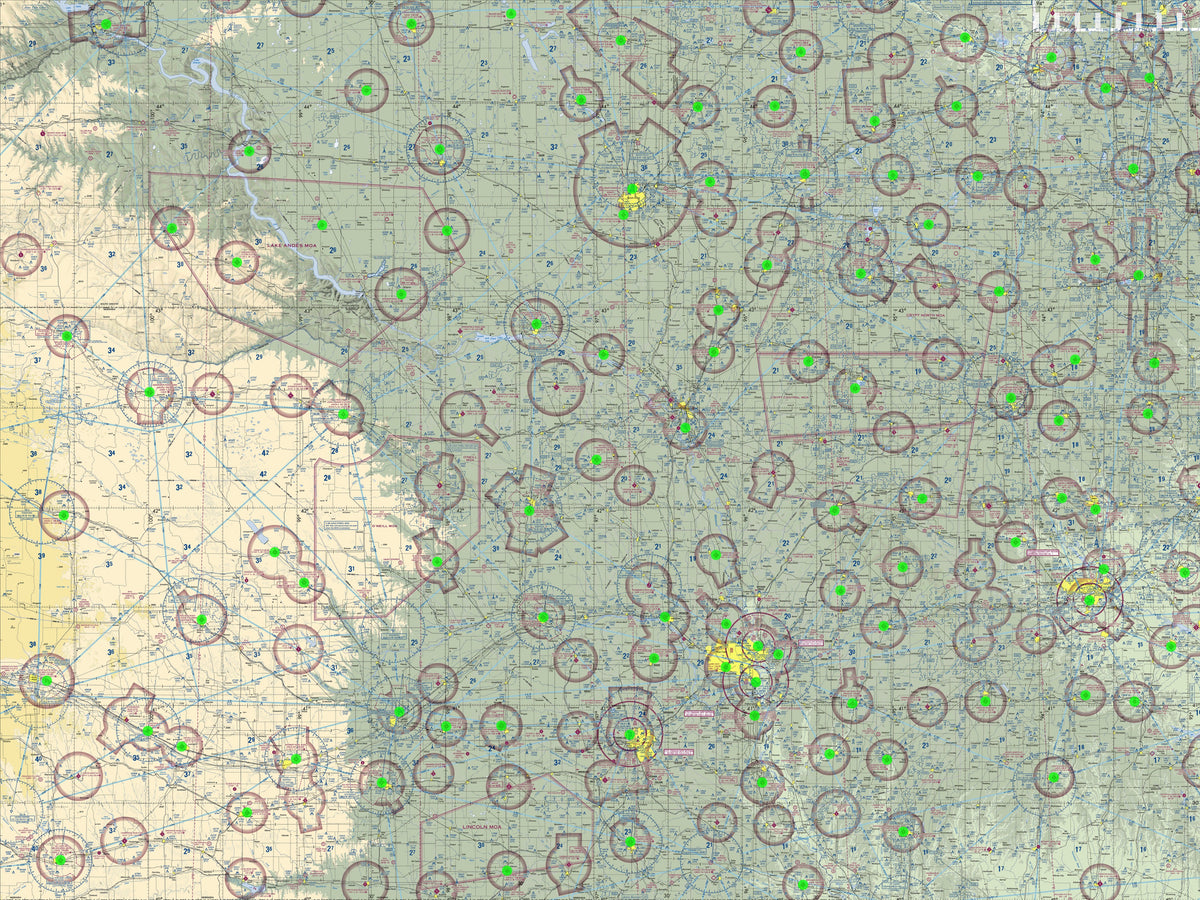 Image of the LightMap Air showing live weather and METAR conditions