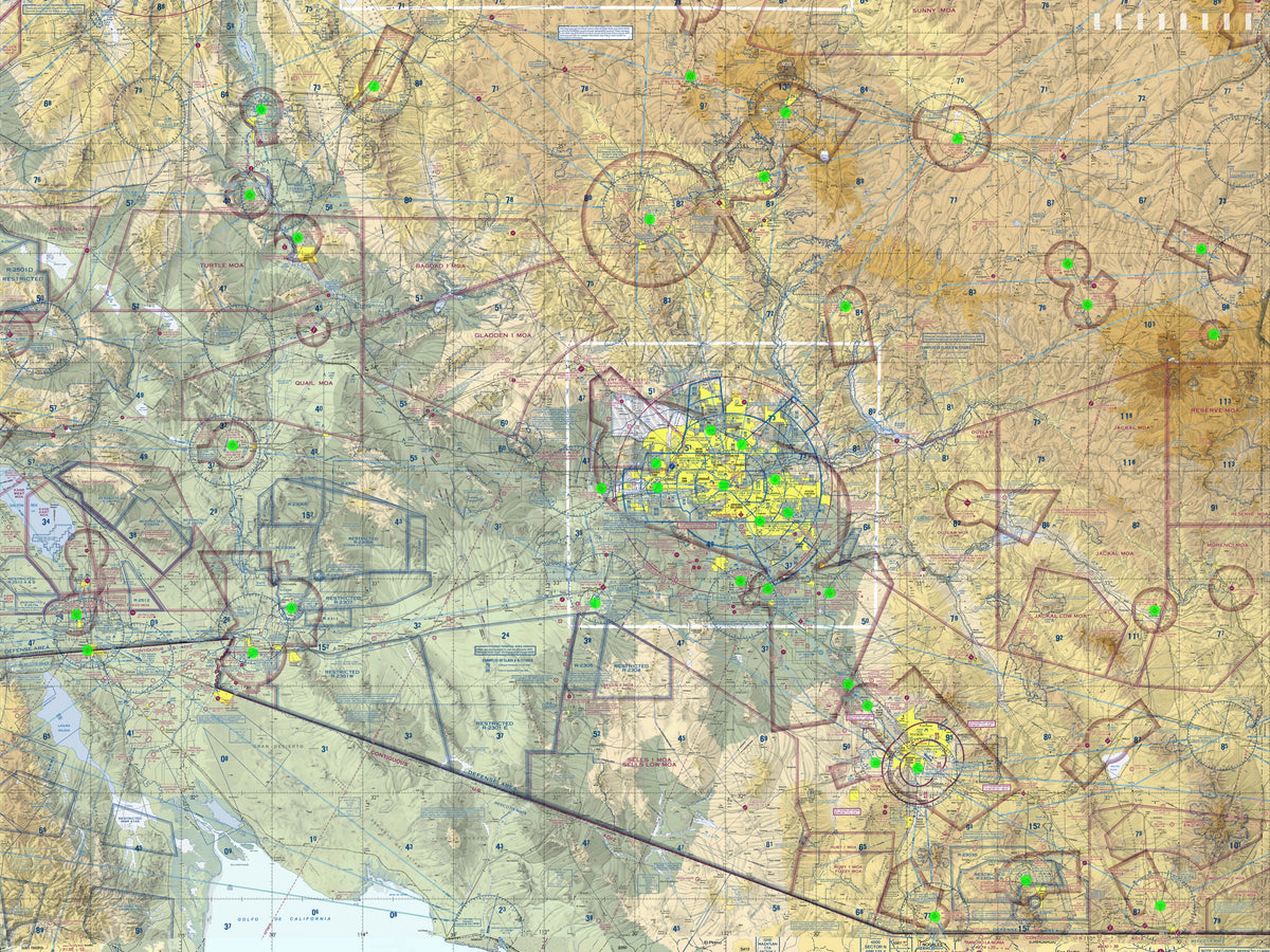 Image of the LightMap Air showing live weather and METAR conditions