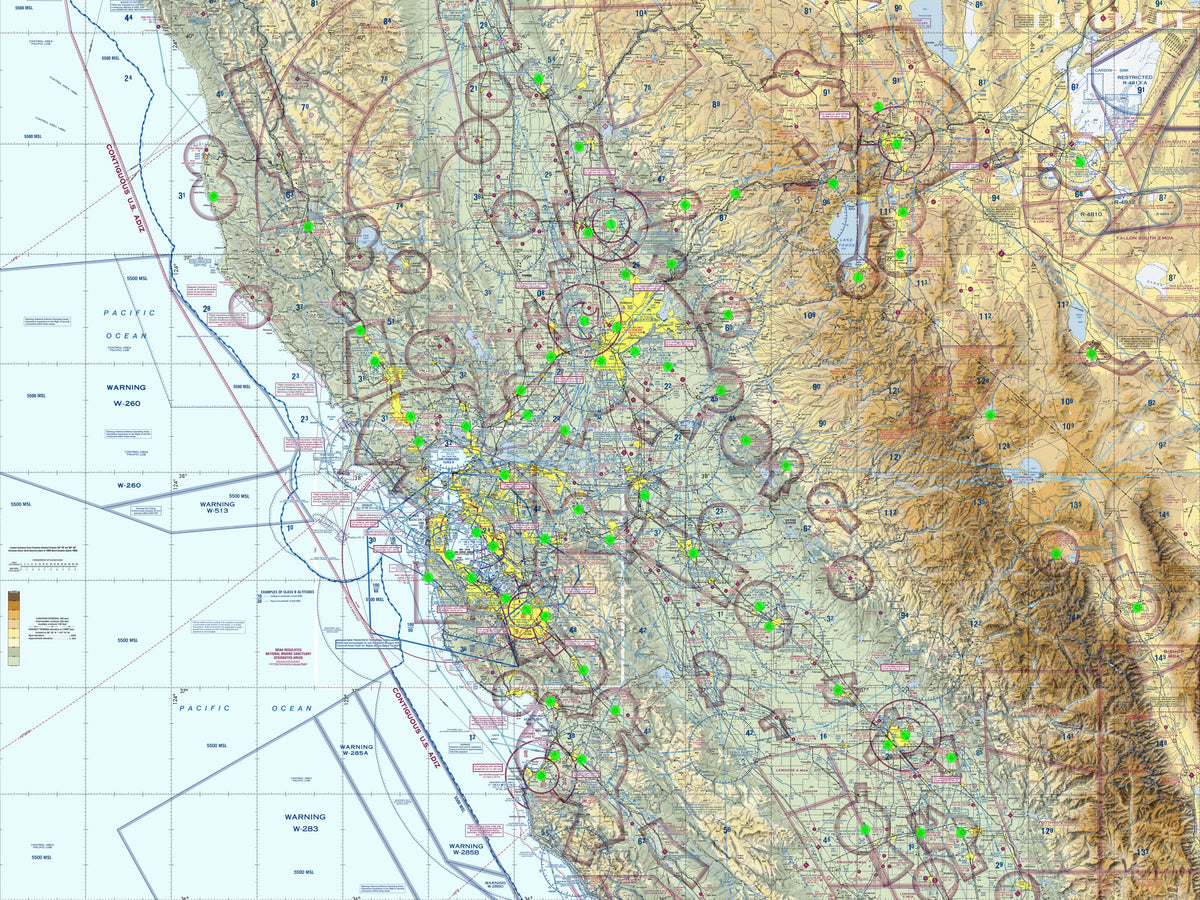 Image of the LightMap Air showing live weather and METAR conditions