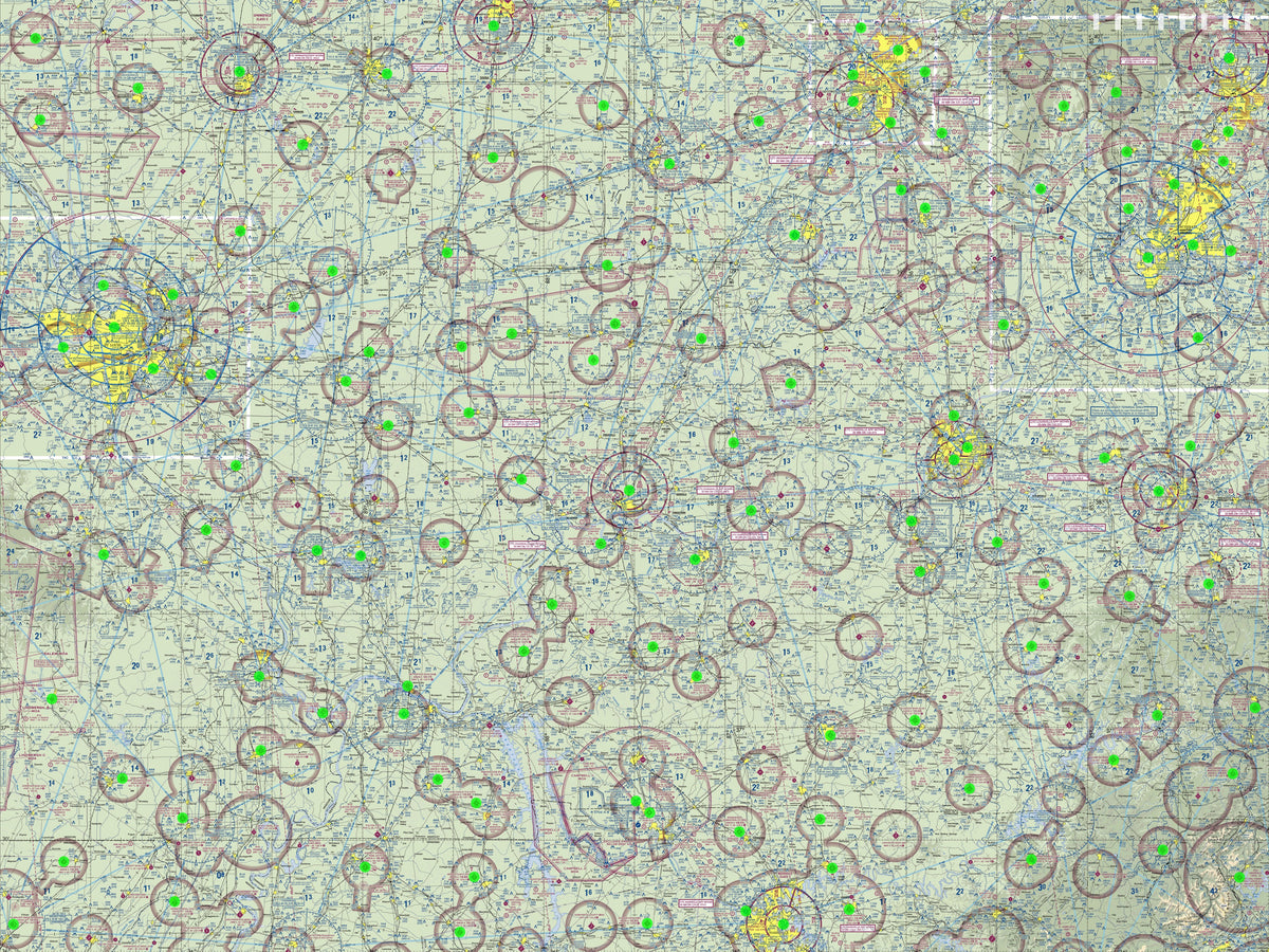 Image of the LightMap Air showing live weather and METAR conditions