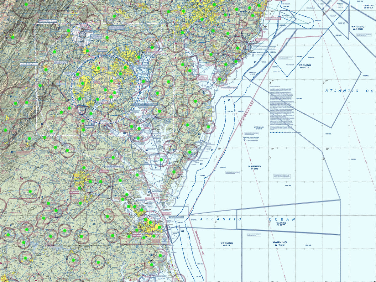 Image of the LightMap Air showing live weather and METAR conditions