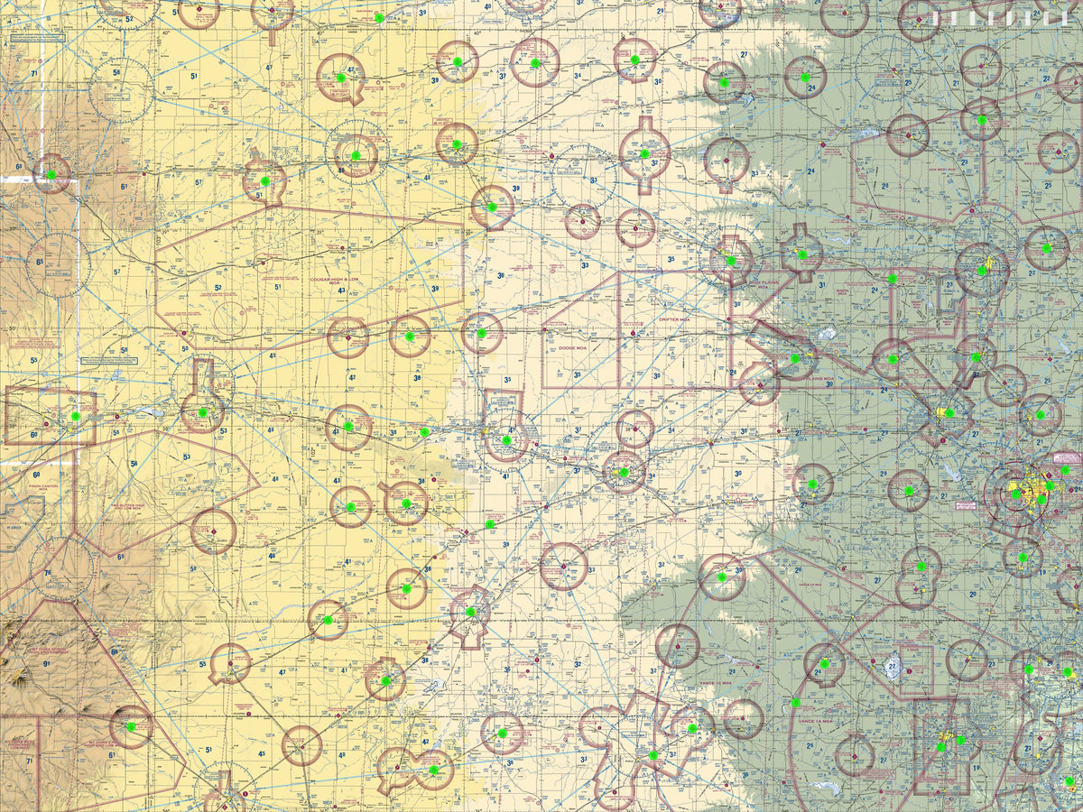 Image of the LightMap Air showing live weather and METAR conditions