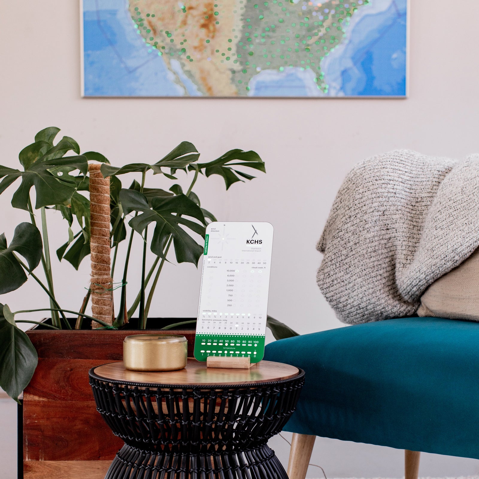 LightMap AIR Station in a decorated living room